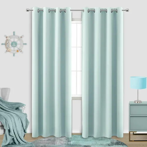 Miniatura 105 de Cortinas opacas de 72 pulgadas extra anchas para dormitorio, puerta corrediza de vidrio y patio, 2 paneles con ojales para oscurecer ventana grande