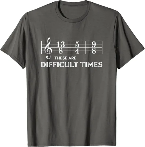 Miniatura 106 de Musician - Camiseta con texto en inglés "These are Difficult Times", talla S