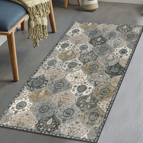 Miniatura 58 de Lahome - Alfombra de marroquí tejida, alfombra para cocina, pasillo, antideslizante, pasillo para entrada, pasillo de lavadero, dormitorio, 274 x