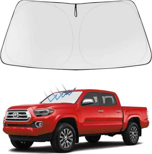 Miniatura 190 de Proadsy Parasol para parabrisas actualizado 2025, ajuste personalizado Dodge RAM 1500 2Dr 2019-2024 2025, 4 capas, plegable, protector de parasol