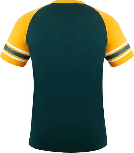 Miniatura 4 de Camisetas raglán Athletic City para aficionados al fútbol para mujer, color verde y amarillo