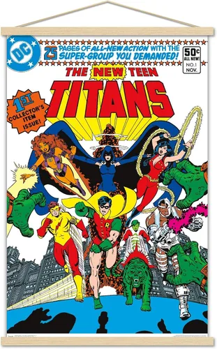 Miniatura 16 de Trends International DC Comics - Póster de pared #1 de Teen Titans - The New Teen Titans, 14.725 x 22.375 pulgadas, versión enmarcada de madera