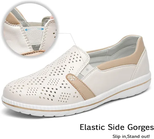Miniatura 4 de Mocasines casuales para mujer, lindos mocasines cómodos para caminar, mocasines de conducción, mocasines de moda con punta cerrada, zapatos náuticos
