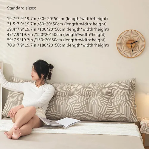 Miniatura 8 de Cojín triangular para mesita de noche, gran cabecero triangular con cuña para reposo en cama, almohada de lectura, respaldo y soporte de Azul