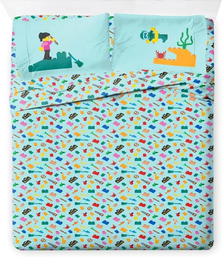 Miniatura 22 de Jay Franco Juego de sábanas infantiles de dibujos animados con sábanas bajeras, planas y funda de almohada, ropa de cama ultrasuave con funda