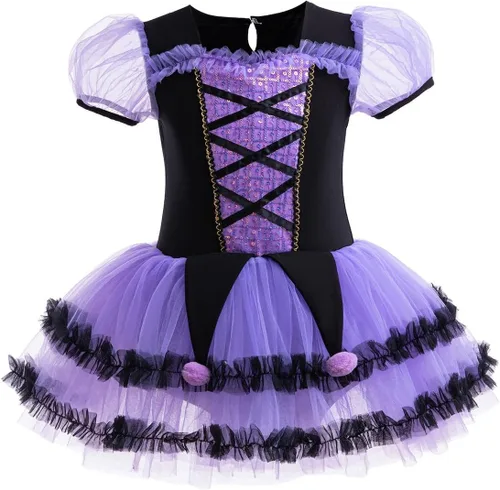 Miniatura 41 de MYRISAM - Maillots de princesa para niñas, tutú de ballet, vestido de bailarina con falda, para cumpleaños, fiesta elegante, disfraces de Halloween