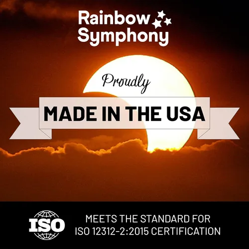 Miniatura 2 de Rainbow Symphony - Lentes de sol de papel para ver eclipses disponibles en una variedad de colores y cantidades por paquete, fabricadas en Estados