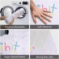 Miniatura 4 de Tapete con texto en inglés «Welcome to My Home» con texto en inglés «Welcome to My Home» para interiores y exteriores, 17 x 30 pulgadas
