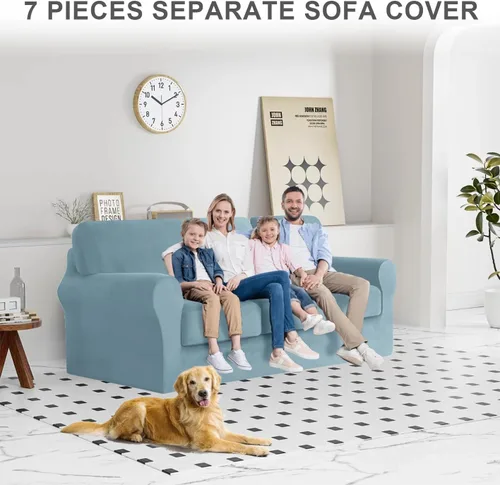 Miniatura 299 de Funda para Sofá de Terciopelo, Fundas Elásticas para Sofá para Funda Principal Separada/Respaldos y Cojines de Asiento, Funda para Sofá, para Fundas