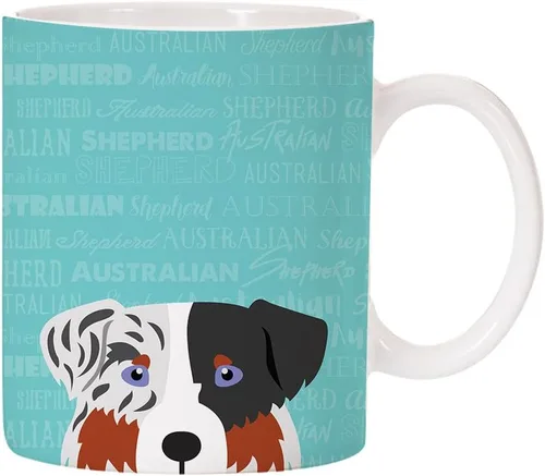 Miniatura 31 de Taza de café de cerámica con diseño de raza de perro de 11 oz (Border Collie)