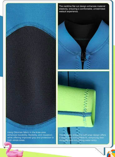 Miniatura 7 de Hevto Traje de neopreno para niños y niñas, jóvenes, 3/2 mm, trajes completos de neopreno para aguas frías, para natación, surf, buceo