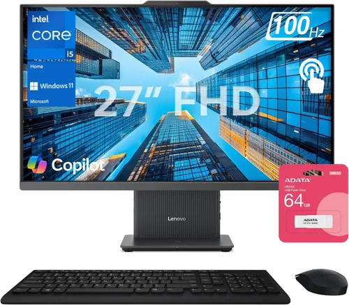 Lenovo IdeaCentre I Premium Business todo en uno, IA de próxima generación, pantalla táctil FHD de 27 pulgadas, 100 Hz, i5-13420H, 16 GB DDR5 RAM,