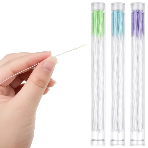 Miniatura 9 de Maitys 180 piezas de limpiador para agujeros de aretes, limpiador de perforaciones con hilo dental, fragancia de rosa para eliminar olores, cuidado