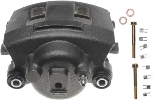 Calibrador de freno de disco profesional delantero del lado del conductor ACDelco 18 FR984, sin almohadillas (listo para fricción sin cubierta),