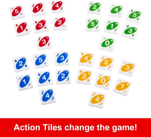 Miniatura 5 de Mattel Games UNO Quatro - Juego con fichas de colores y cuadrícula de plástico para adultos, familia y fiestas, de 2 a 4 jugadores a partir de 7 años