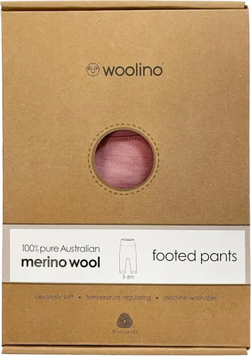 Miniatura 16 de Woolino Pantalones de mameluco con pies para bebé, 100% lana merina, pantalones para recién nacido con pies para bebé niño y niña