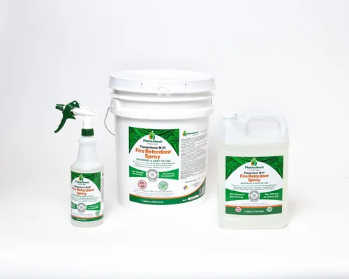 Miniatura 2 de Flamecheck M-111 Spray ignífugo. (5 galones) Clase A, no tóxico y fácil de usar en tela, madera y otras superficies absorbentes