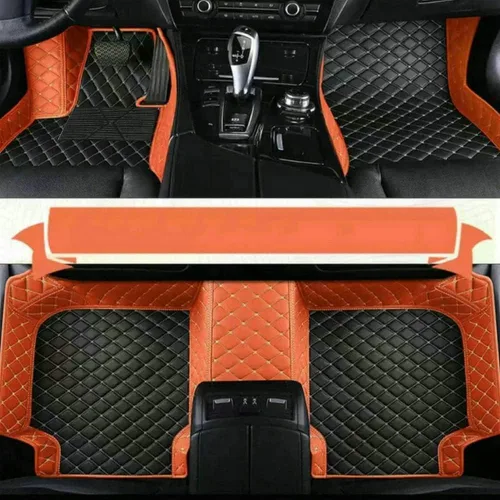 Miniatura 20 de Tapetes para piso de automóvil, protección específica para todo tipo de clima, compatible con la mayoría del 98% de los autos, SUV (beige y negro)