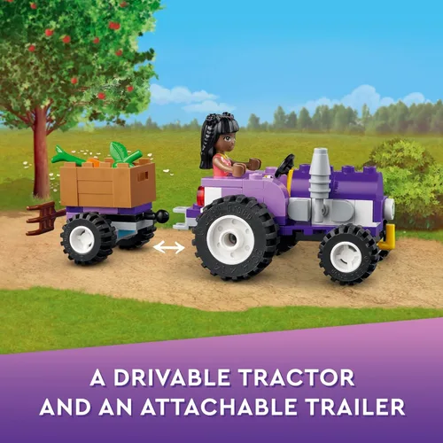Miniatura 5 de LEGO Friends 41721 - Juego de casa de granja orgánica con caballo de juguete, estable, tractor y remolque, más figuras de animales, para niños