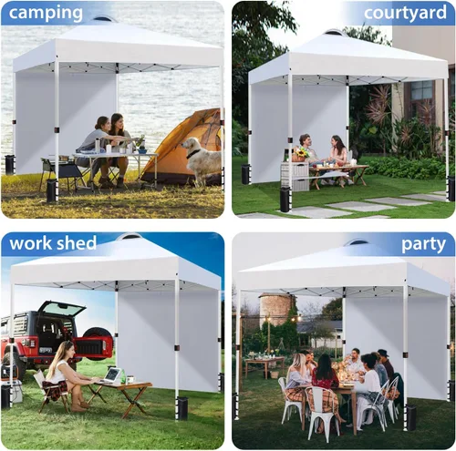 Miniatura 4 de Tienda de campaña desplegable de 10 x 10 pulgadas (con pared lateral), fácil uso instantáneo al aire libre, techo ventilado, bolsa de transporte