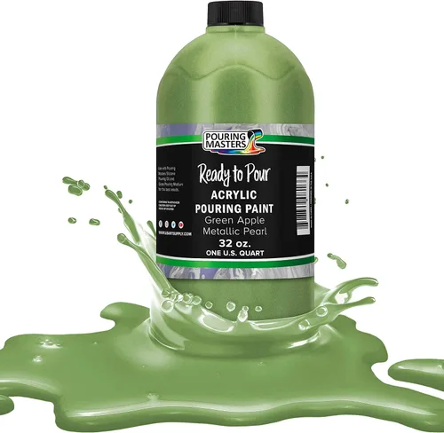 Miniatura 43 de Pouring Masters Royal Blue Metallic Pearl - Pintura acrílica para verter lista para verter – Pintura acrílica líquida premezclada de 32 onzas