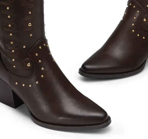 Miniatura 4 de DREAM PAIRS Women's Western Cowboy boots Mid Calf Cowgirl boot Pull-on