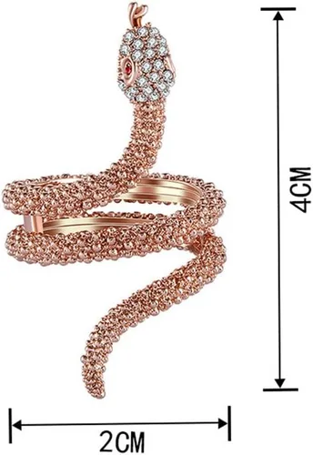 Miniatura 5 de Anillo de serpiente para mujer, anillo de serpiente, anillos de serpiente a la moda, anillos de animales lindos