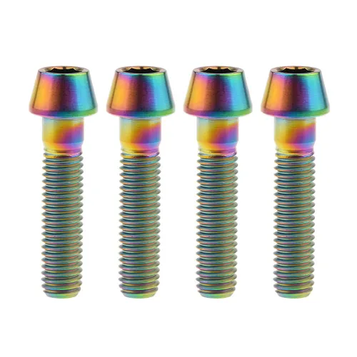 Miniatura 11 de Tornillos de titanio Ti M8 x15 20 25 30 35 40 45 50 60 2.756 in 0.049 in de paso hexagonal Allen Tornillos de cabeza hueca paquete de 4