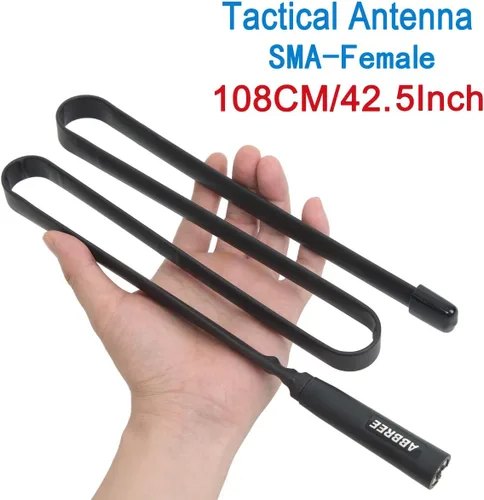 Miniatura 5 de Paquete de 2 ABBREE Antena Táctica CS Plegable de Doble Banda 144/430Mhz SMA-Hembra de 42.5 Pulgadas de Longitud para Radio GMRS Baofeng UV-5R