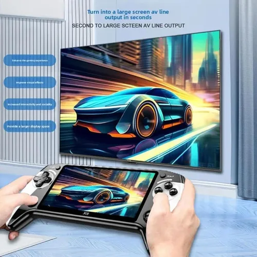 Miniatura 3 de X9 - Consola de juegos de mano retro, pantalla HD IPS portátil de 5.5 pulgadas, más de 3000 juegos incorporados, más de 10 emuladores externos, 1