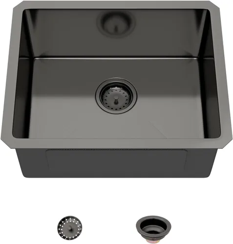 Miniatura 22 de Mocoloo Fregadero de barra de montaje inferior de 15 pulgadas, fregadero de cocina pequeño de 15 x 15 pulgadas, calibre 18, de acero inoxidable