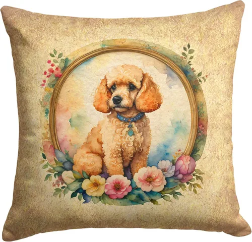 Miniatura 189 de Caroline's Treasures DAC2072PW1414 Affenpinscher and Flowers - Almohada decorativa de tela, lavable a máquina, para interiores y exteriores