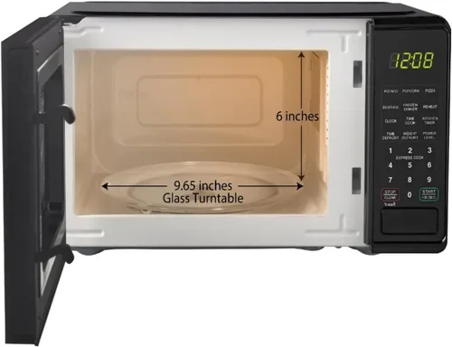 Miniatura 6 de Mainstays - Horno microondas para encimera de 0.7 pies, 700 vatios, negro (negro)