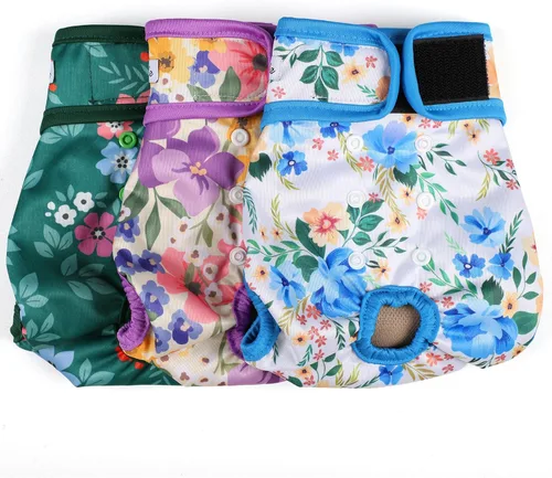 Miniatura 26 de Pañales lavables para perras – Pañales reutilizables de primera calidad para perras en celo – Pañales para perras altamente absorbentes