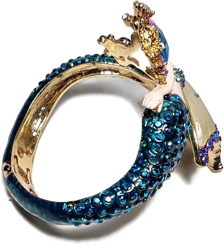 Miniatura 2 de BETSEY JOHNSON Pulsera de diamantes de imitación de sirena azul, Diamante de imitación