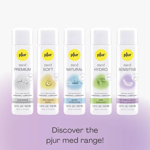 Miniatura 6 de pjur med Sensitive - Lubricante a base de agua, lubricante sexual íntimo prémium para hombres, mujeres y parejas, de larga duración, 3.4 onzas