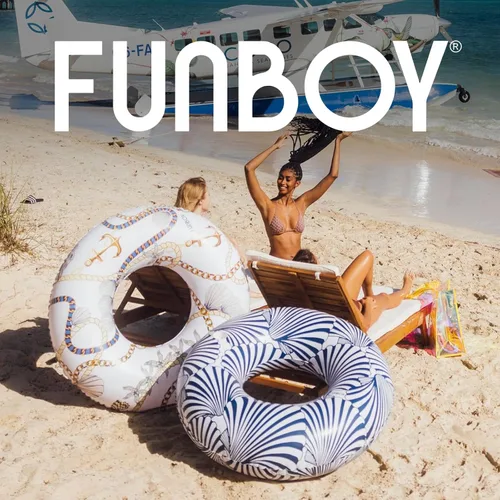 Miniatura 6 de FUNBOY Flotador inflable gigante de tubo de conchas marinas, balsa de lujo para fiestas de verano en la piscina y entretenimiento Seashells