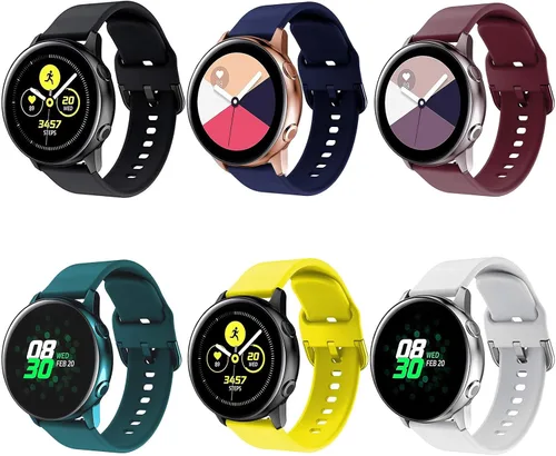 Minggo - Correa compatible con Samsung Galaxy Watch Active/Active2 de 1.57 /1.73 pulgadas; repuesto tipo silicón deportivo compatible con Galaxy