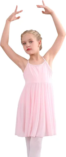 Miniatura 3 de Stelle - Vestido de bailarina para niña, con leotardo, estilo canesú, para gimnasia o ballet (para niñas pequeñas y grandes)