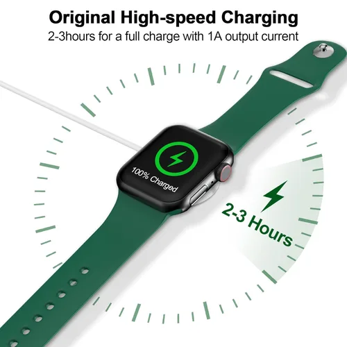 Miniatura 3 de Cargador magnético de carga rápida para Apple Watch, carga inalámbrica magnética compatible con iWatch Series Ultra/10/9/8/7/6/SE/SE2/5/4/3-[1.6