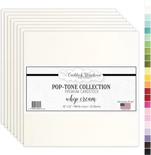 Miniatura 14 de Cardstock Warehouse Pop Tone Banana Split Yellow - 12 x 12 pulgadas - 100 libras / 9.52 oz/m² de papel de cartulina mate premium - 25 hojas