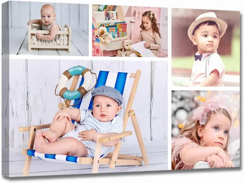 Miniatura 21 de LZIMU Impresiones en lienzo de collage con tus fotos personalizadas múltiples imágenes para pared, collage personalizado de fotos, regalos