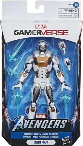 Miniatura 3 de Hasbro Marvel Legends Series - Figura de acción coleccionable de 6 pulgadas, Gamerverse Marvel's Avengers Starboost Armor Iron Man, 6 accesorios