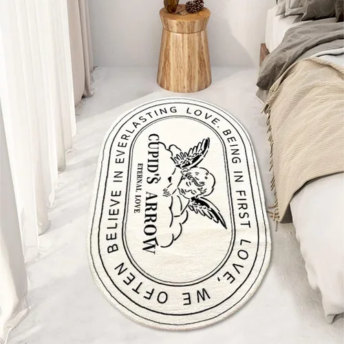 Miniatura 3 de Alfombra de baño ultra suave y pequeña, antideslizante, ovalada, de dibujos animados, para bañera, súper absorbente, lavable, gruesa, felpudo