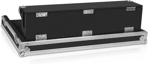 Miniatura 5 de Sound Town ATA - Funda mezcladora de madera contrachapada con protección interior de espuma, Doghouse y ruedas giratorias para consola mezcladora