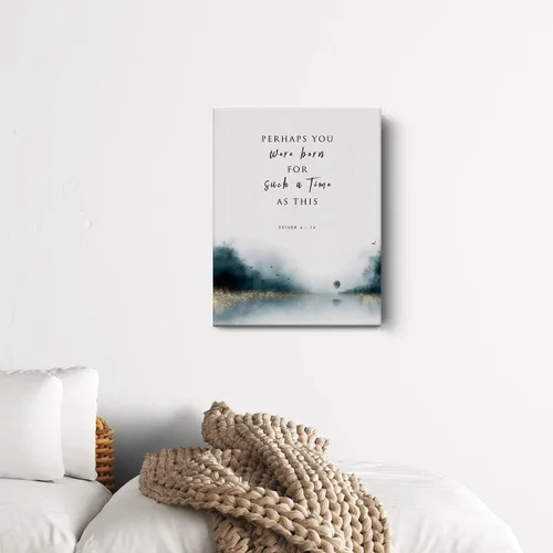 Miniatura 3 de Versículo bíblico Ester 4:14 - Decoración artística para pared, regalos religiosos cristianos para mujeres, lienzo, pintura, pósteres para oficina