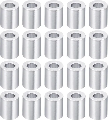 Miniatura 7 de PATIKIL Espaciador de aluminio M4, paquete de 20 unidades de 0.165 in de diámetro interior x 0.315 in de diámetro exterior x 0.157 in de largo