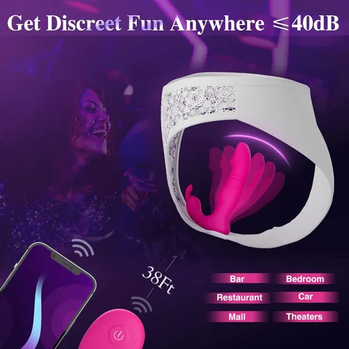 Miniatura 7 de Vibrador Usable para Mujeres Juguetes Sexuales - Vibrador Usable de Control Remoto por Aplicación 3EN1, Juguetes para Adultos con 9 Vibradores Bunny