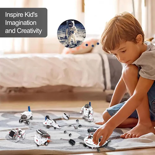 Miniatura 6 de 6-in-1 Solar Robot Building Kit for Boys Aged 8-13, Educational Robotic Toys for Kids, Science Kits STEM Toys Birthday Gifts for 8 9 10 11 12 Years