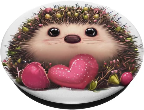 Miniatura 2 de Cara de erizo fantasía caprichosa erizo PopSockets intercambiables PopGrip